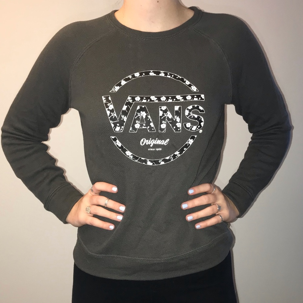 Vans floral detailed crew neck